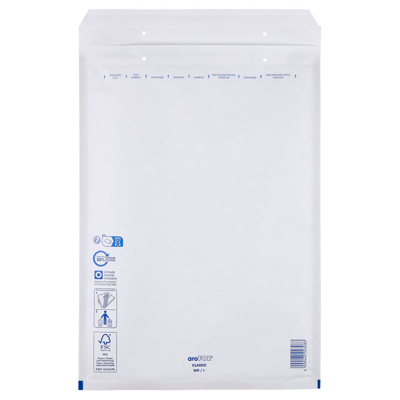 aroFOL® CLASSIC Luftpolstertaschen W9/I weiß für DIN E4, 50 St.