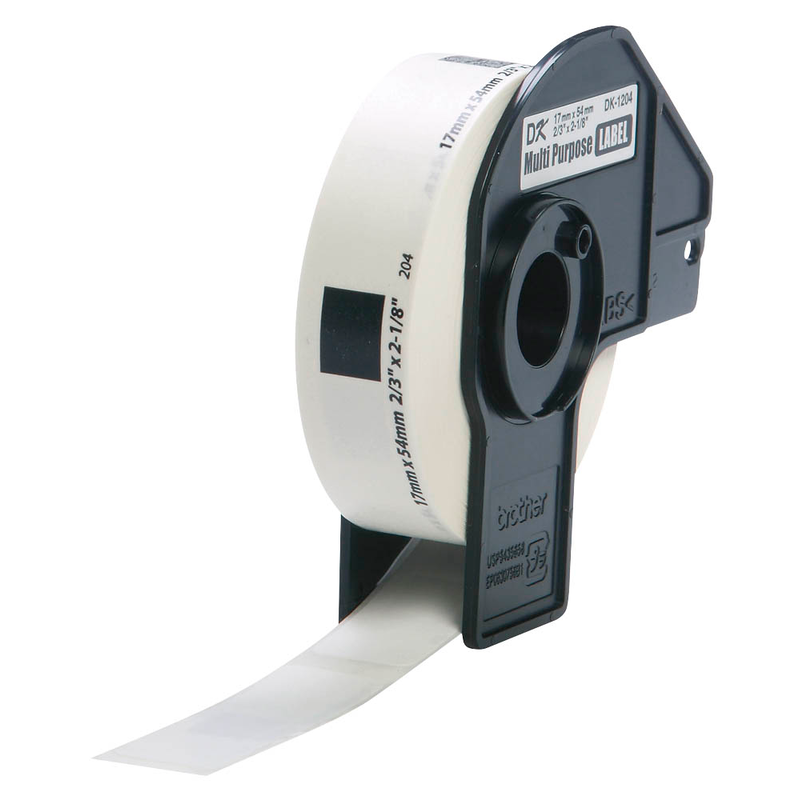 Brother Etikettenrolle für Etikettendrucker DK11204 weiß, 17,0 x 54,0 mm, 1 x 400 Etiketten
