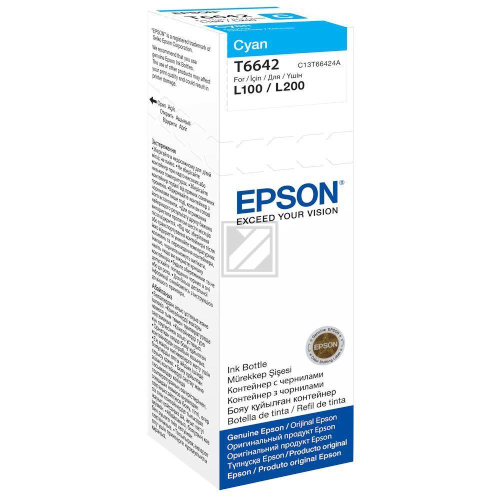 Epson Tintennachfüllfläschchen cyan (C13T664240, 664)