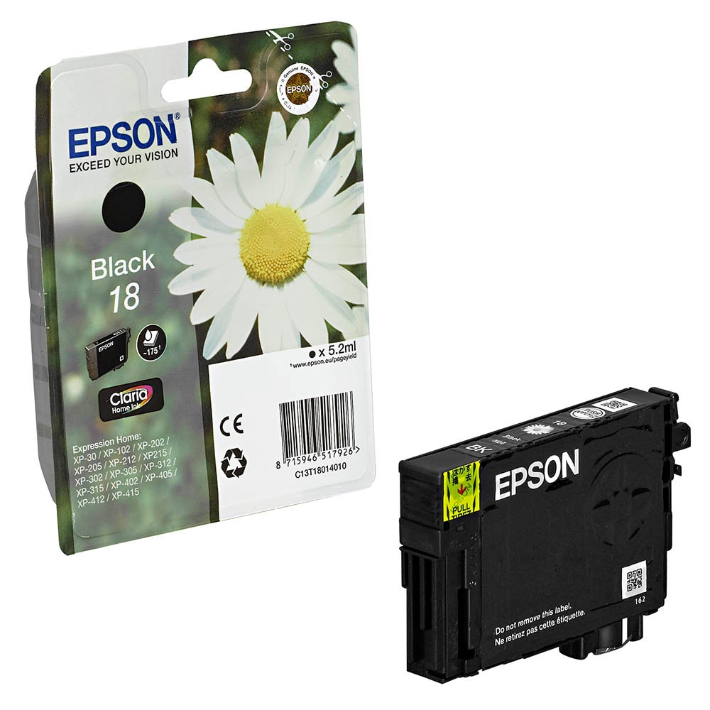Epson 18 / C13T18014012 Tinte Black
