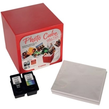 3713C007 CANON PG560/CL561+PP201 Photo Cube Tinte+Fotopapier (2) blk-col
