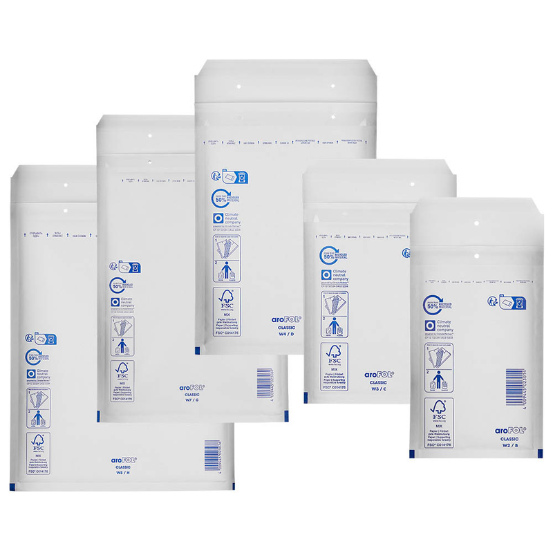 aroFOL® CLASSIC Luftpolstertaschen-Set weiß 30,0 x 20,0 cm, 100 St.