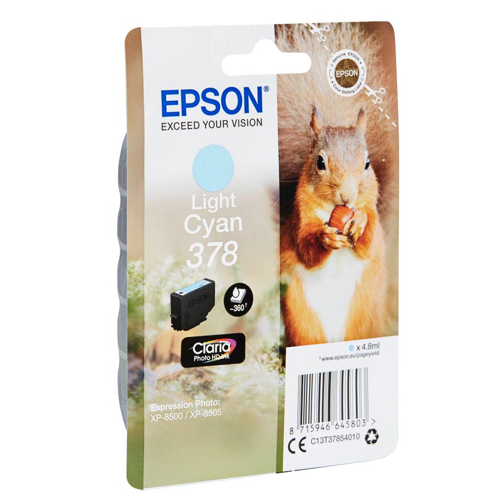Epson 378 / C13T37854010 Tinte Light-Cyan