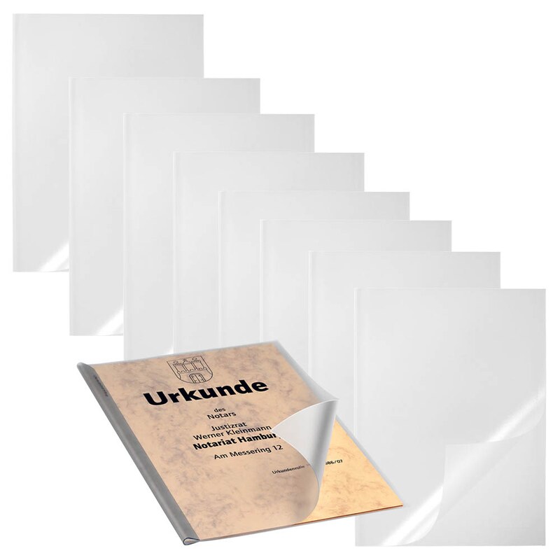 DURABLE Klemmschienenhüllen DIN A4 transparent genarbt 0,22 mm, 50 St.