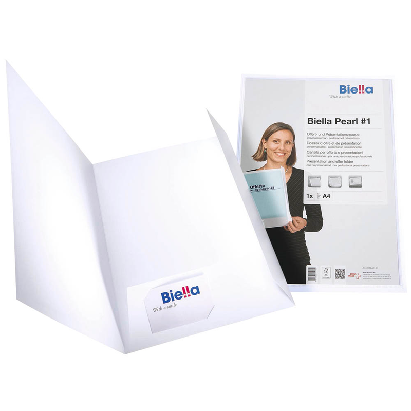 Biella Angebotsmappe Pearl 1 DIN A4 weiß, 1 St.