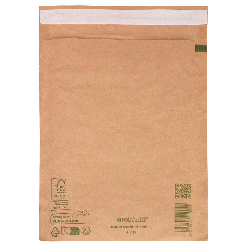 aroFAIR® Polstertaschen Gr. 4/D braun für DIN A5, 100 St.