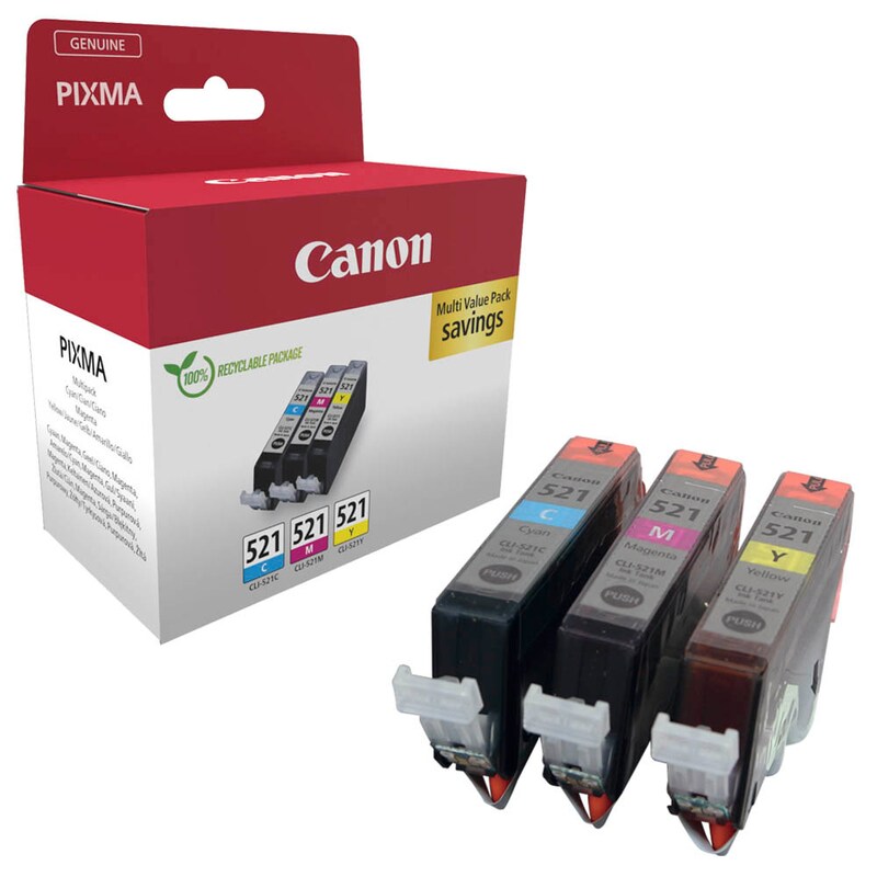 Canon Tintenpatrone with secure gelb, magenta, cyan (2934B015, CLI-521Z)