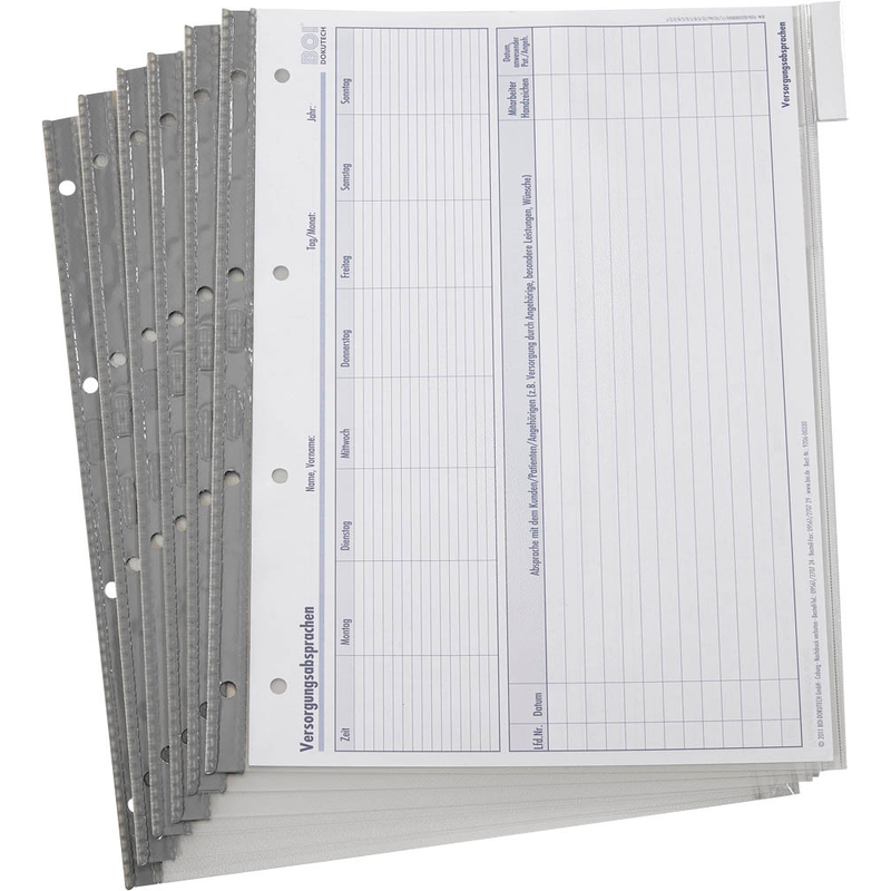 BOI Organisationshüllen DIN A4 transparent genarbt, 6 St.