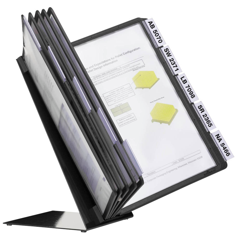 DURABLE Sichttafelsystem VARIO 557001 DIN A4 schwarz mit 10 St. Sichttafeln, 1 St.