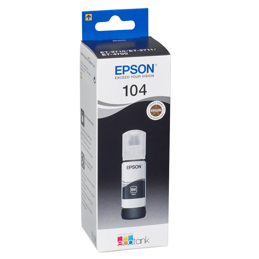 Epson 104 / C13T00P140 Nachfüll-Tinte Black 65 ml