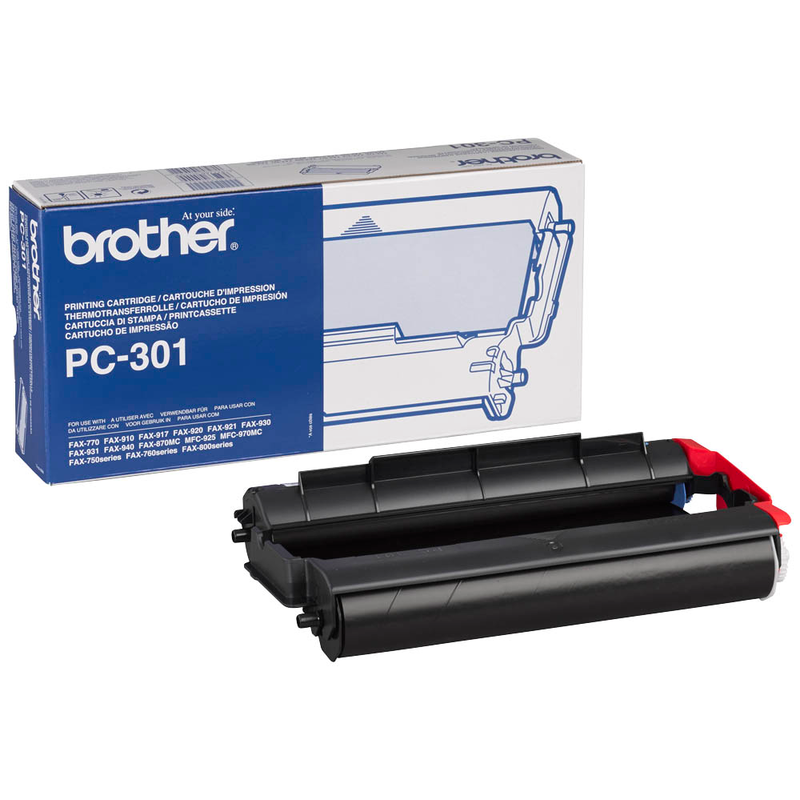 Brother Mehrfachkassette + 1 Thermo-Transfer-Rolle schwarz (PC-301)