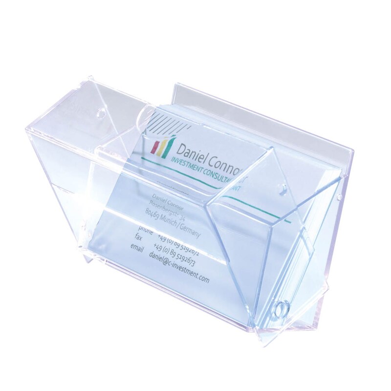 SIGEL Visitenkartenbox glasklar, für bis zu 100 Visitenkarten