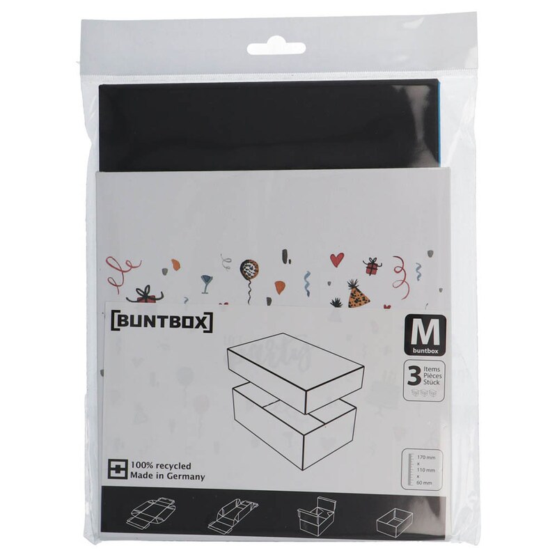 BUNTBOX Geburtstag M Geschenkboxen-Set weiß, 3 St.