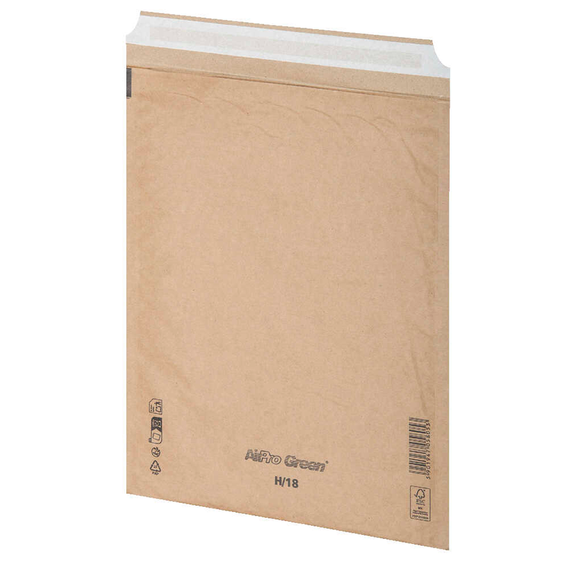 BONG Versandtaschen AirPro Green H18 ohne Fenster braun 100 St.
