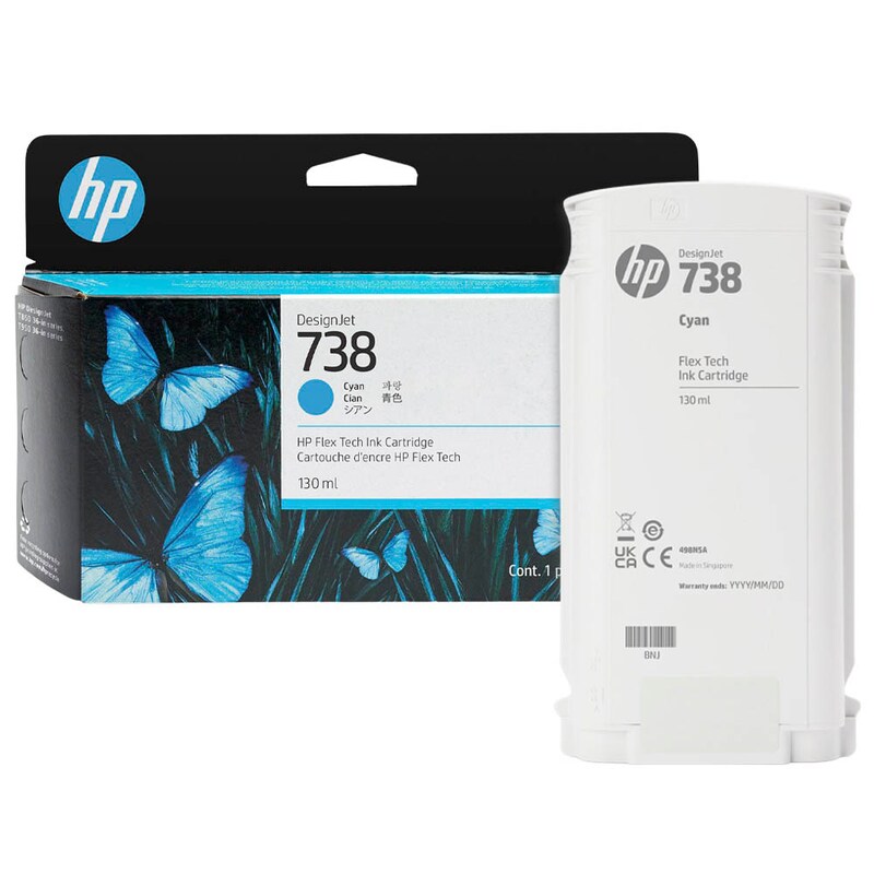 HP Tintenpatrone cyan SC (498N5A, 738)