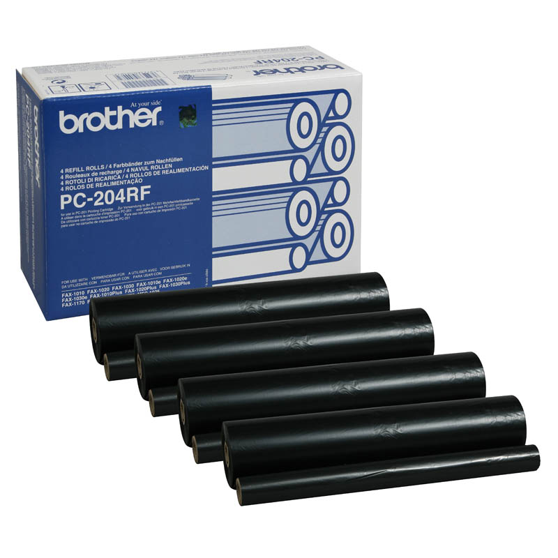 Brother Thermo-Transfer-Rolle 4 x schwarz (PC-204RF)