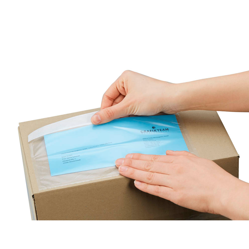 docuFIX® CLASSIC Lieferscheintaschen plus Kunststoff DIN lang 250 St.