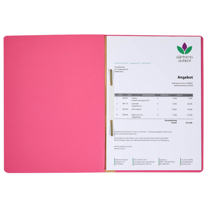 LEITZ Ösenhefter 3742 Karton rot DIN A4, 50 St.