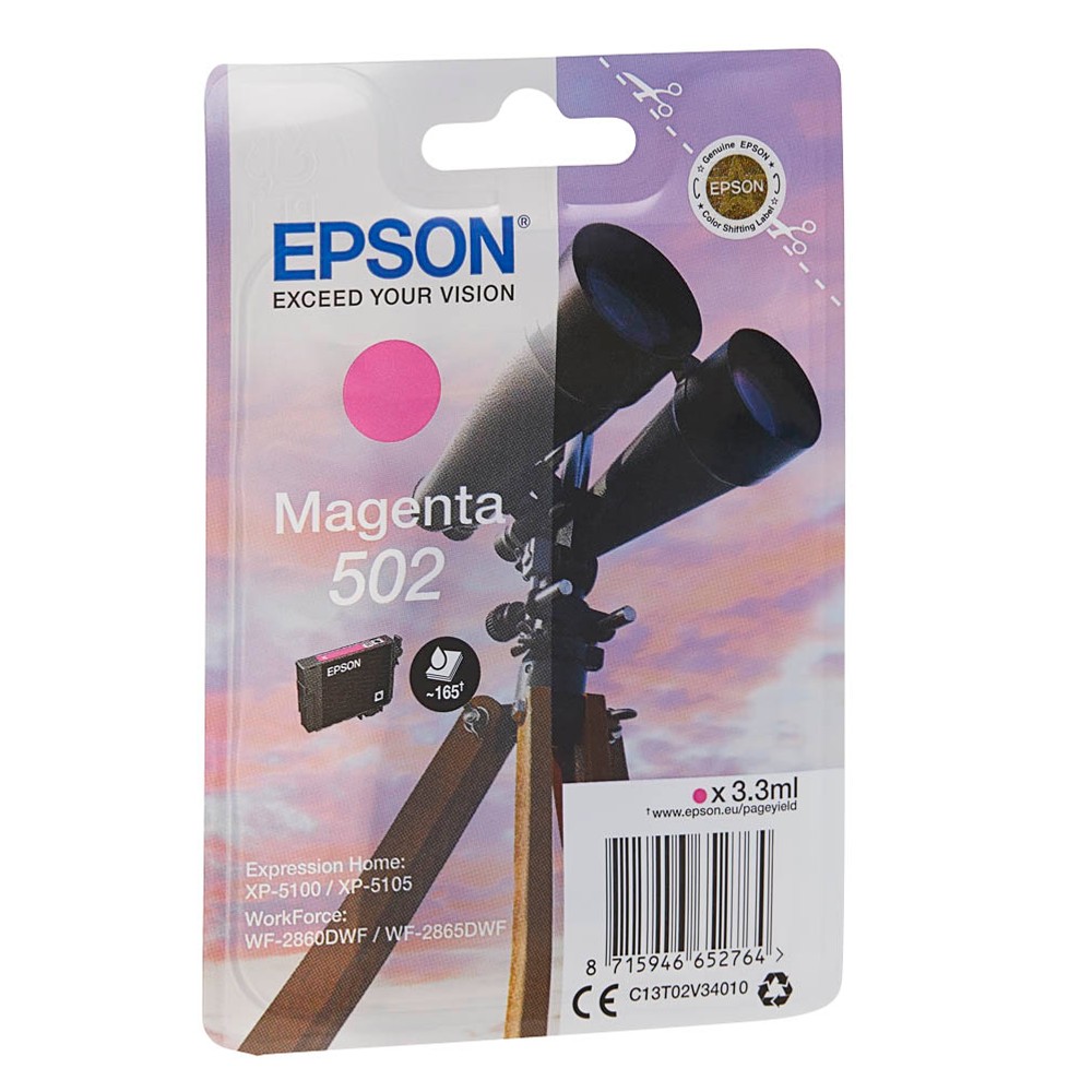 Epson 502  / C13T02V34010 Tinte Magenta