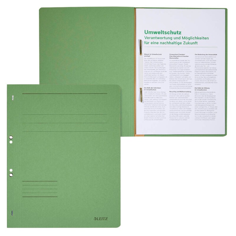 LEITZ Ösenhefter 3742 Karton grün DIN A4, 50 St.