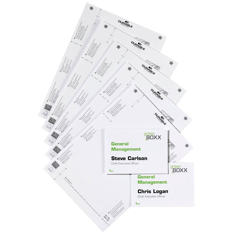 DURABLE Einsteckschilder für Namensschilder DOOR SIGN REFILL 14,9 x 10,55 cm, 20 St.