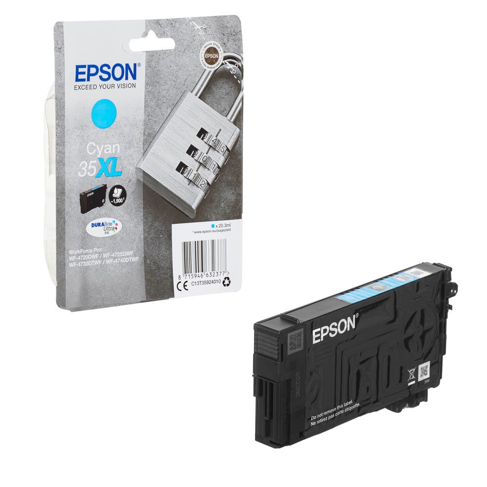 Epson Tintenpatrone cyan HC (C13T35924010, 35XL)