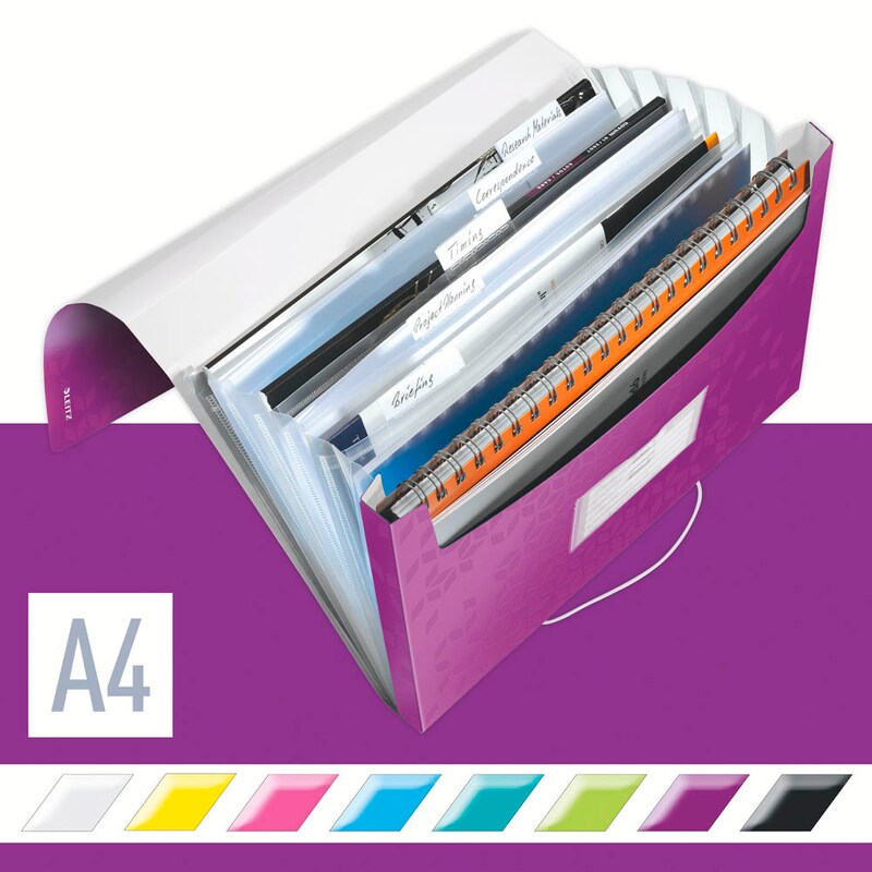 LEITZ Fächermappe WOW 4589 6 Fächer violett, 1 St.