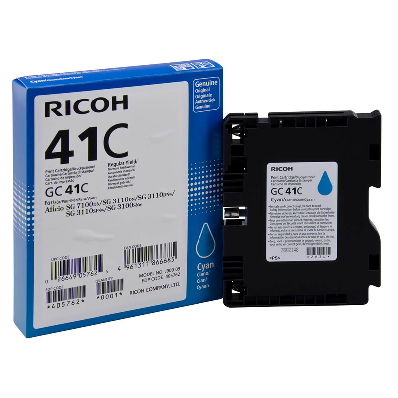 Ricoh Gel-Kartusche cyan HC (405762, GC-41CH)