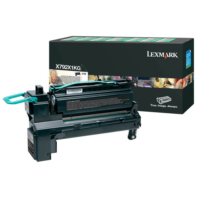 Lexmark Toner-Kartusche Prebate schwarz HC (X792X1KG)