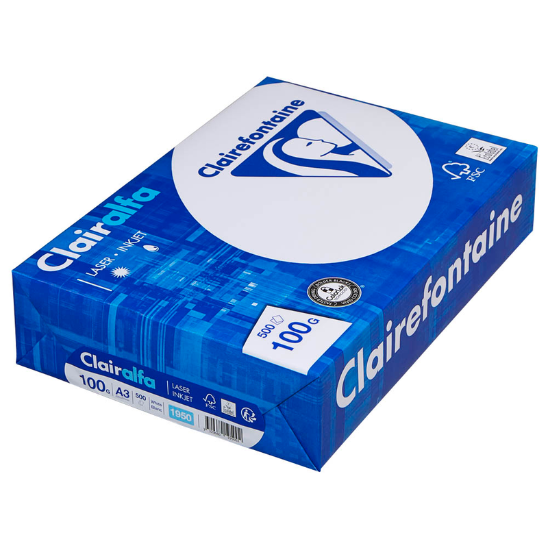 Clairefontaine Kopierpapier Clairalfa DIN A3 100 g/qm 500 Blatt