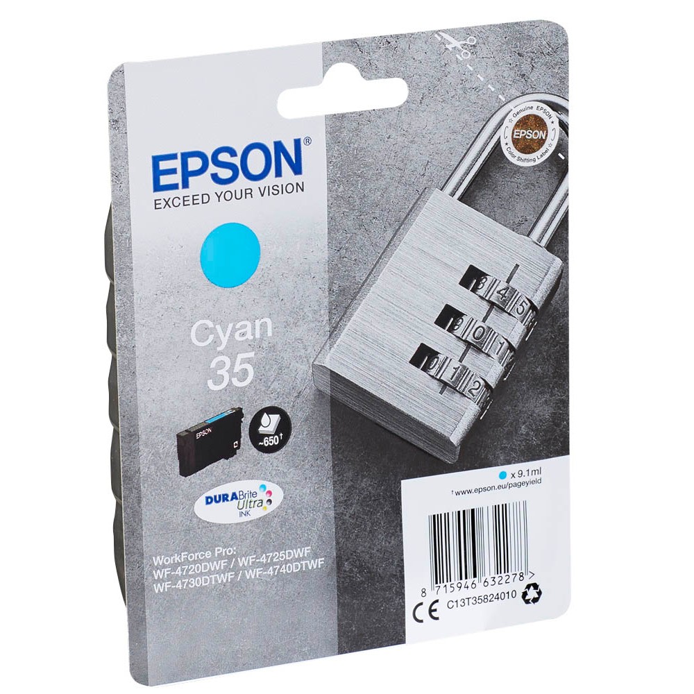 Epson 35 / C13T35824010 Tinte Cyan