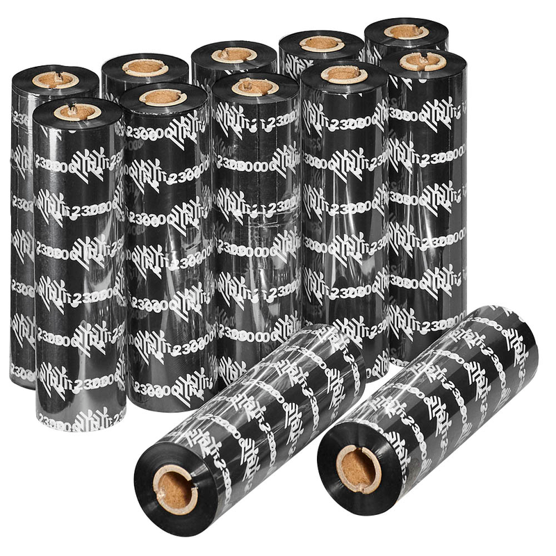 ZEBRA 2300 schwarz Thermo-Druckfolien, 12 Rollen