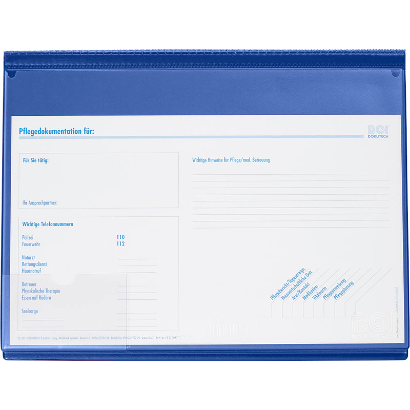 BOI Patienten-Dokumentationsmappe Professional-Line PLUS DIN A4 blau, 1 St.