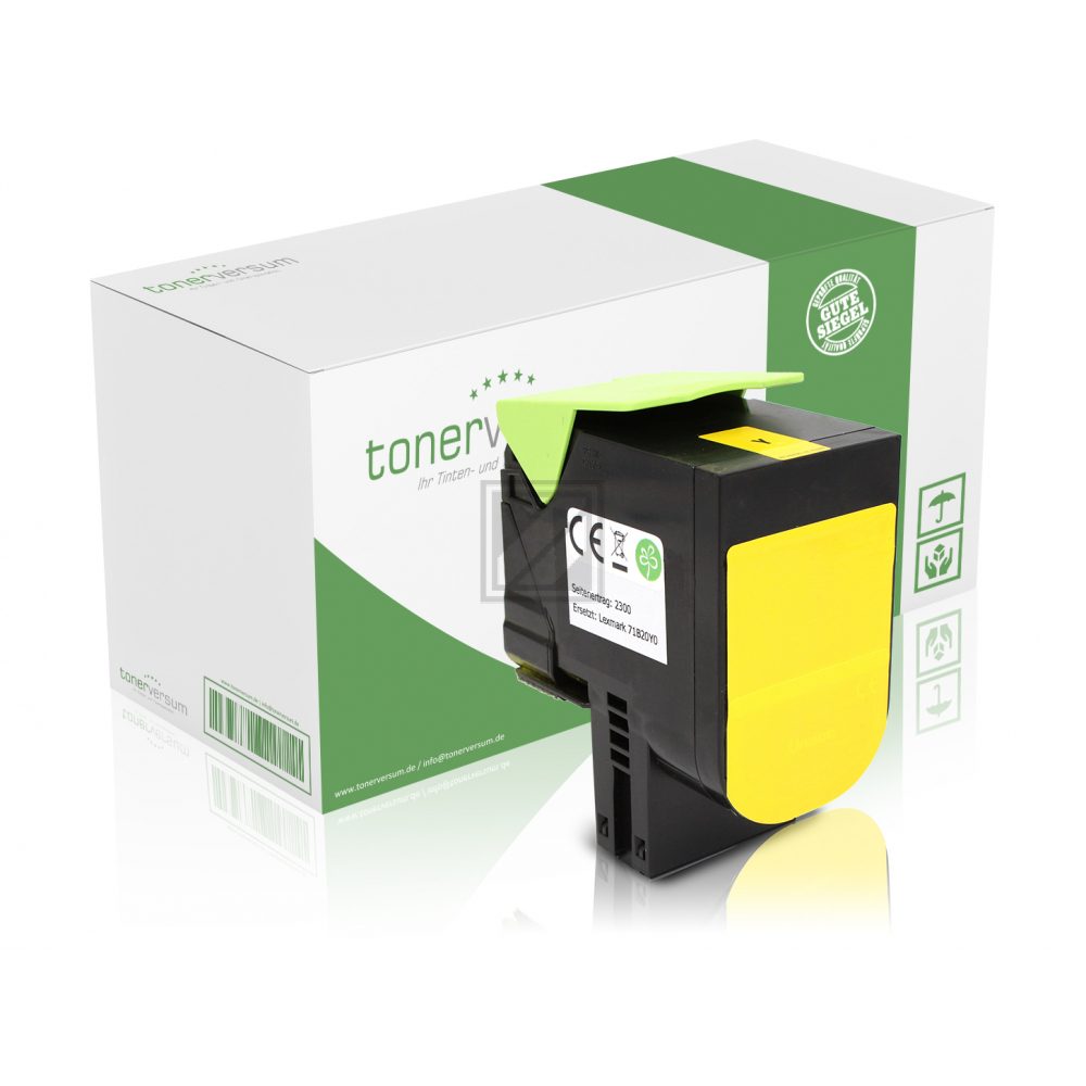 Tonerversum Toner-Kit gelb (TV104580) ersetzt 71B20Y0
