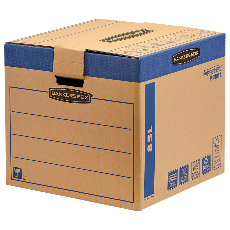 Bankers Box Umzugskartons SmoothMove FastFold 47,0 x 48,0 x 41,2 cm, 5 St.