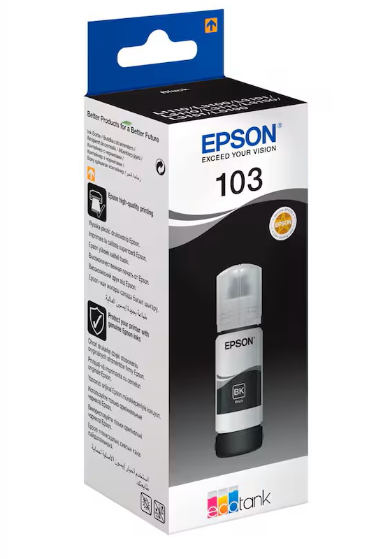 Epson Tintennachfüllfläschchen schwarz (C13T00S14A10, 103)