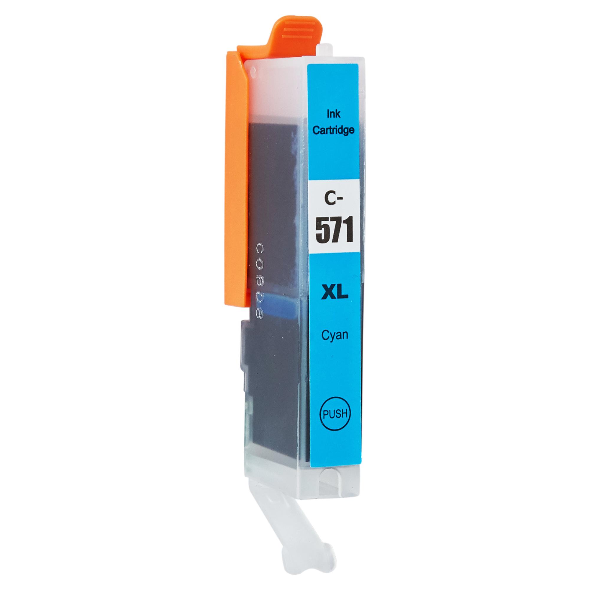 Kompatibel zu Canon CLI-571C XL / 0332C001 Tinte Cyan