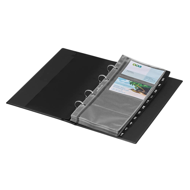 DURABLE Visitenkarten-Ringbuch VISIFIX anthrazit, 1 St.