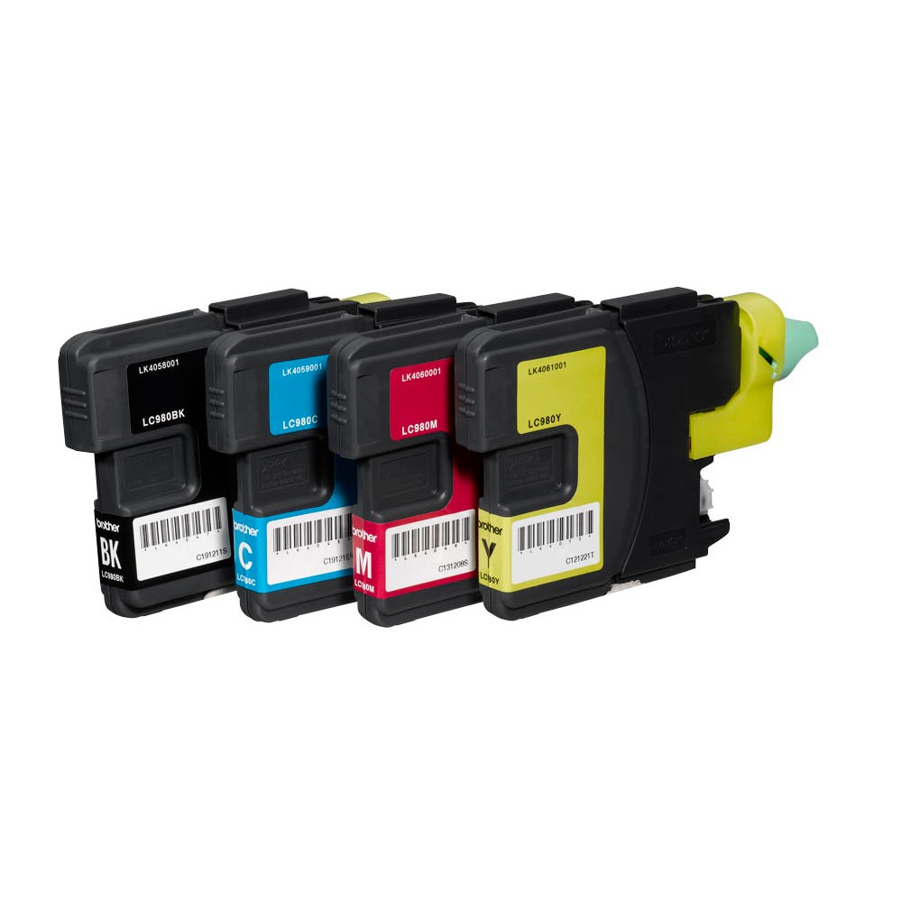 Brother Tintenpatrone gelb, magenta, schwarz, cyan (LC-980VALBPDR)
