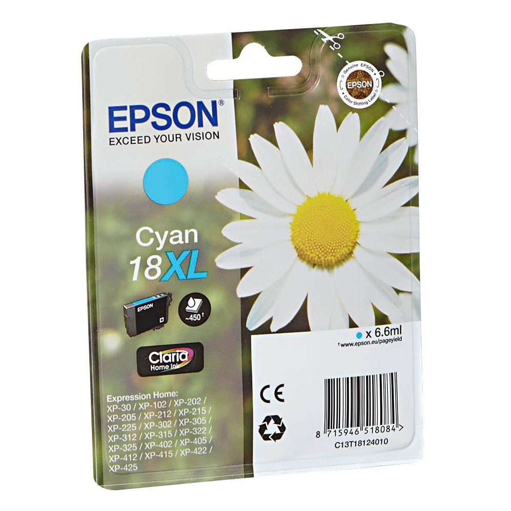 Epson 18 XL / C13T18124012 Tinte Cyan