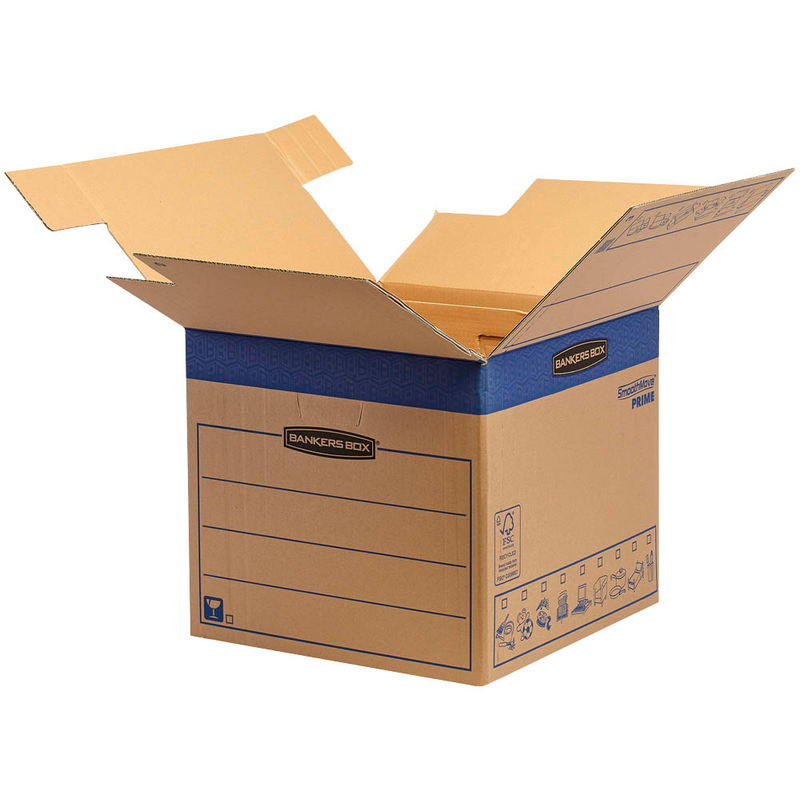Bankers Box Umzugskartons SmoothMove FastFold 47,0 x 48,0 x 41,2 cm, 5 St.