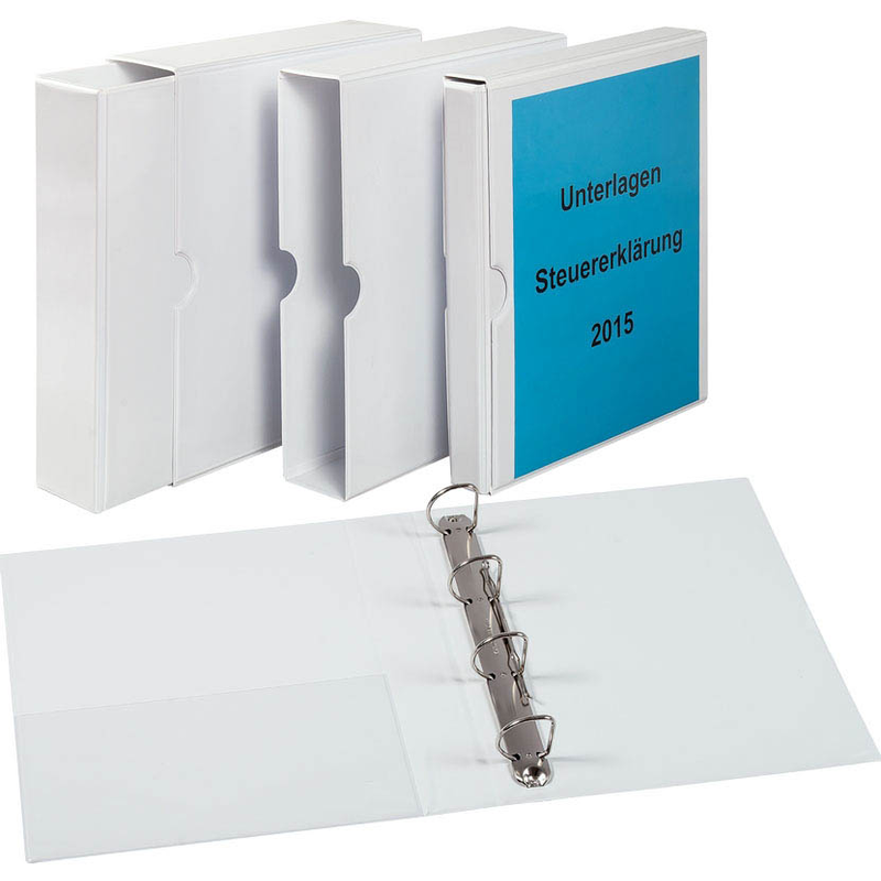 EICHNER Präsentationsringbuch 4-Ringe weiß 6,0 cm DIN A4, 1 St.