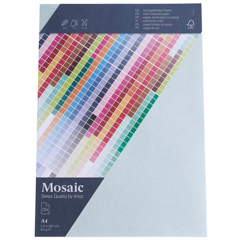 artoz Briefpapier Mosaic hellblau DIN A4 90 g/qm 25 Blatt