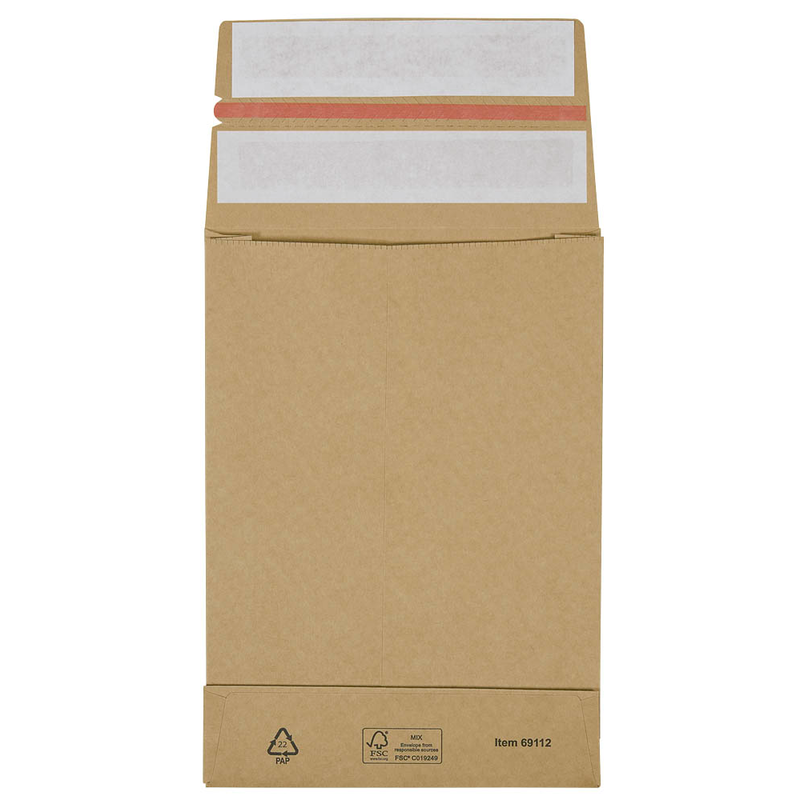 BONG Faltentaschen e-Green ca. DIN C5 ohne Fenster braun mit 4,0 cm Falte, 250 St.