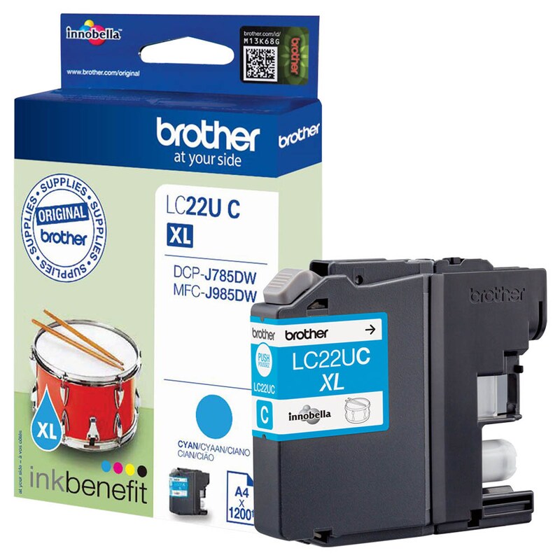 Brother Tintenpatrone cyan HC (LC-22UC)