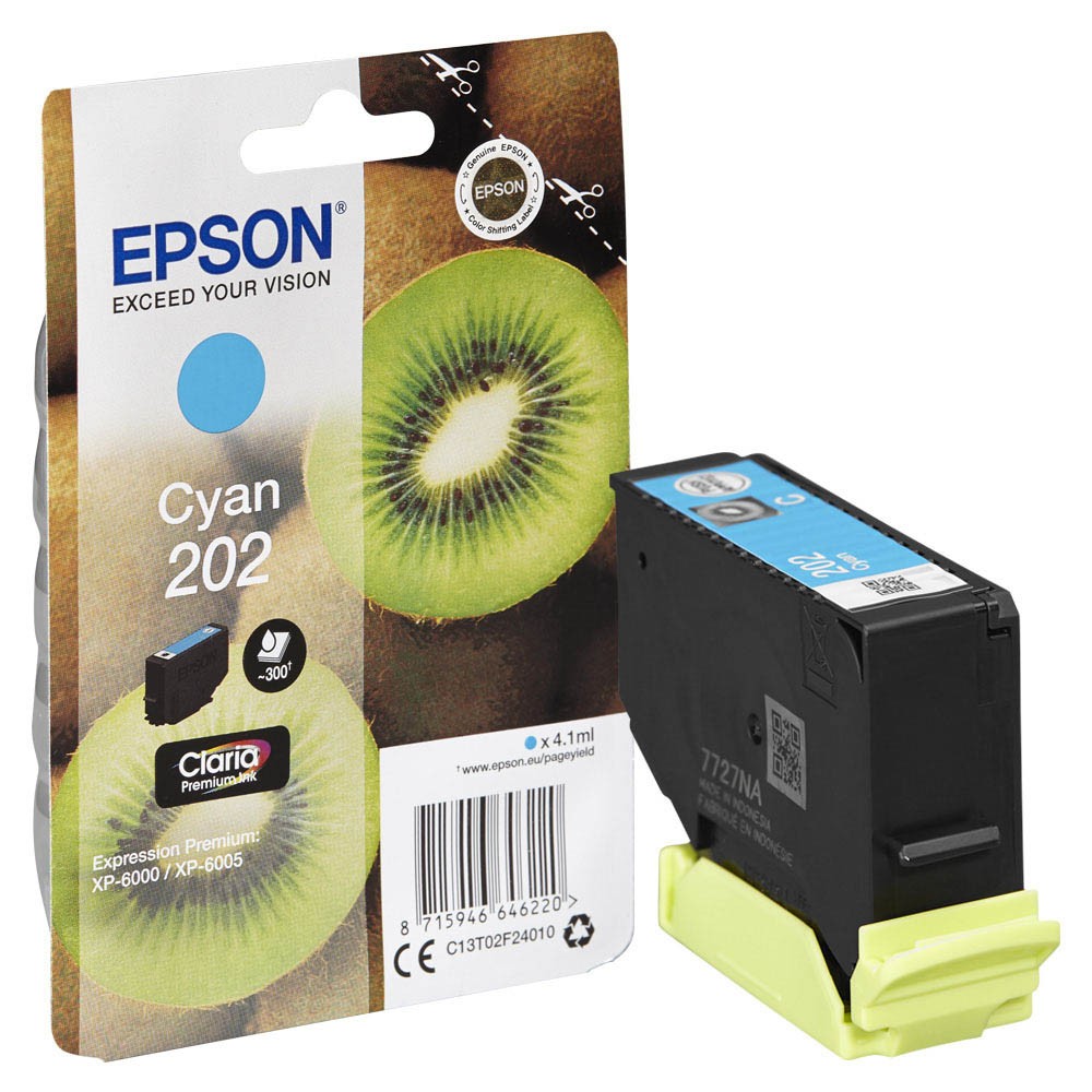 Epson 202 / C13T02F24010 Tinte Cyan