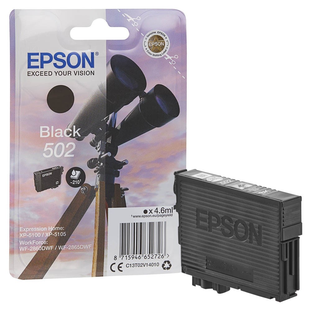 Epson 502  / C13T02V14010 Tinte Black