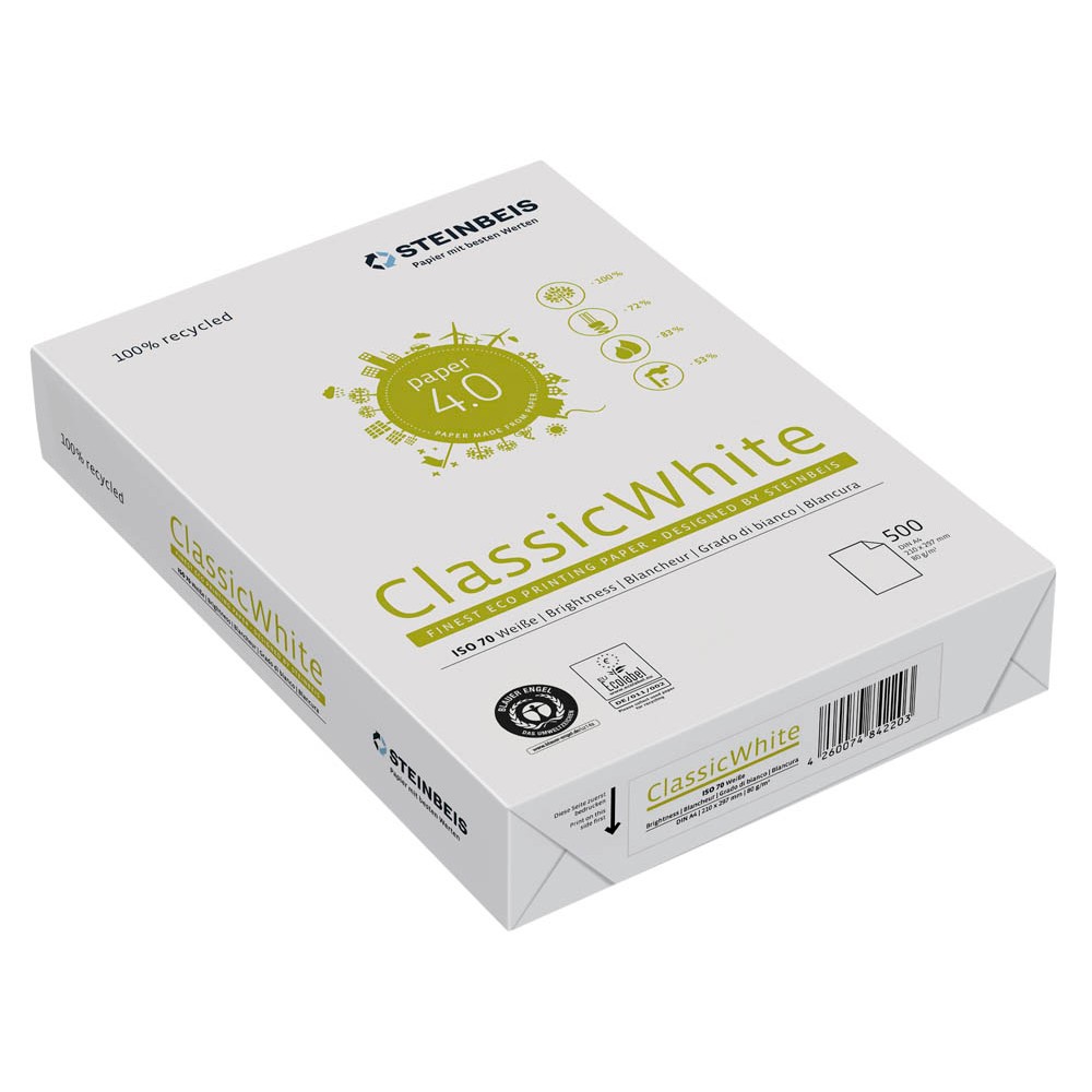 STEINBEIS Recyclingpapier No.1 DIN A4 80 g/qm 500 Blatt