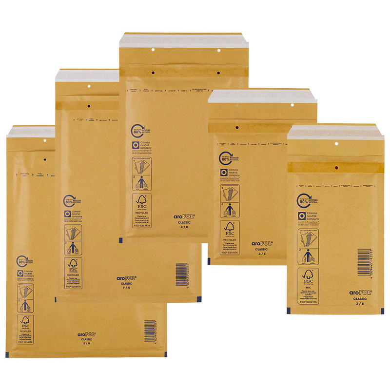 aroFOL® CLASSIC Luftpolstertaschen-Set braun, 100 St.