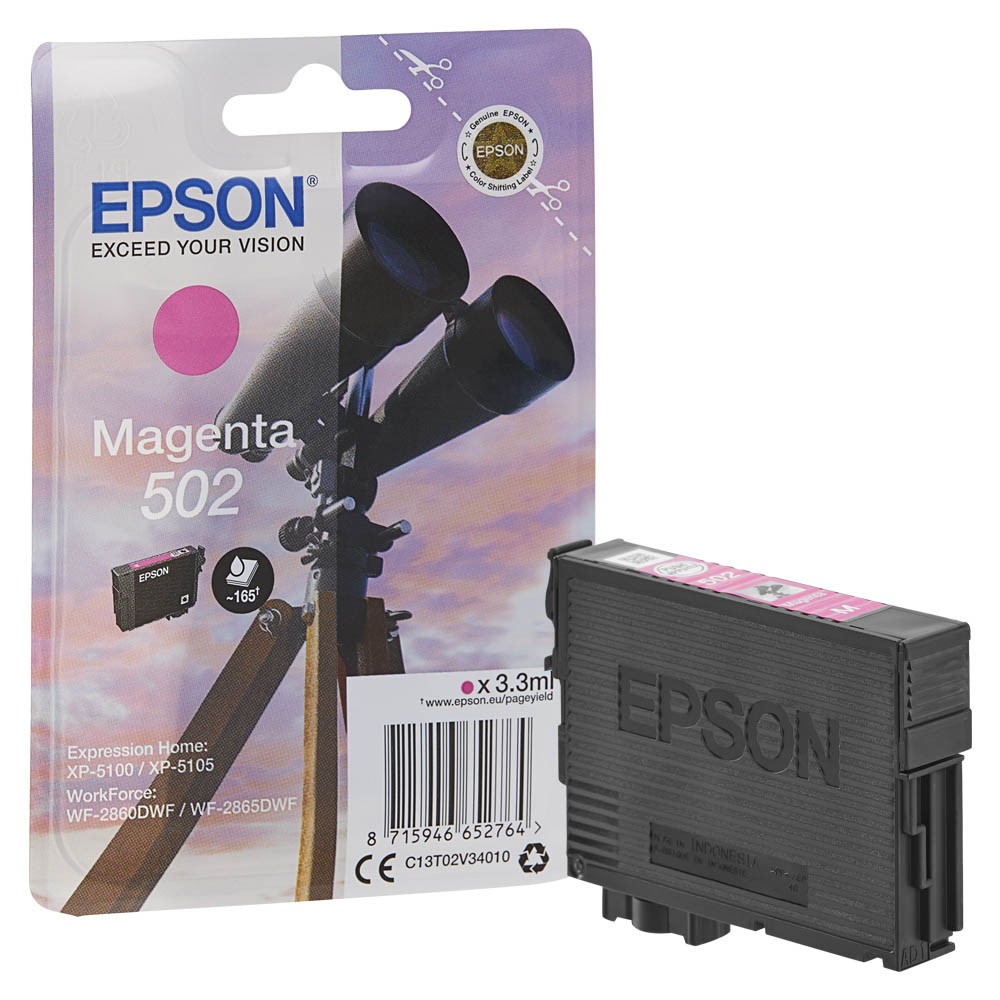 Epson 502  / C13T02V34010 Tinte Magenta